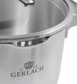 GERLACH PRESTIGE PLUS Komplet Garnki z pokrywkami 10 el / stal nierdzewna / INDUKCJA