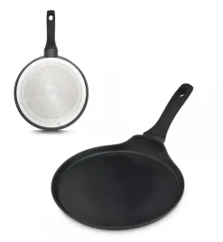GERLACH PRIME Komplet Garnki z pokrywkami 6 el / stal nierdzewna + Patelnia naleśnikowa 26 cm + Patelnia Granitex 20, 24, 28 cm