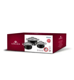 GERLACH PRIME Komplet Garnki z pokrywkami 6 el + Garnki Gerlach Ambiente 7 l i 10 l