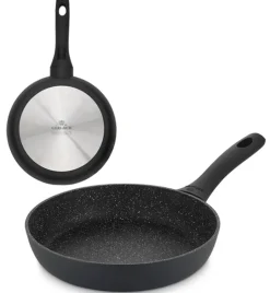 GERLACH PURE Komplet Garnki z pokrywkami 10 el / indukcja + Gerlach Granitex Patelnia 20, 24, 28 cm + Patelnia naleśnikowa 26 cm + Brytfanna Granitex z pokrywką