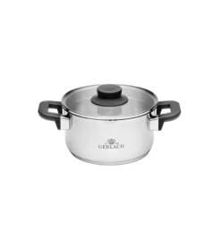 GERLACH PURE Komplet Garnki z pokrywkami 10 el / indukcja + Gerlach Granitex Patelnia 20, 24, 28 cm + pokrywki szklane