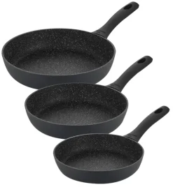 GERLACH PURE Komplet Garnki z pokrywkami 10 el / indukcja + Gerlach Granitex Patelnia 20, 24, 28 cm