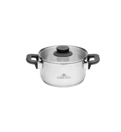 GERLACH PURE Komplet Garnki z pokrywkami 10 el / indukcja + Gerlach Ambiente Patelnia 20, 28 cm + pokrywki szklane