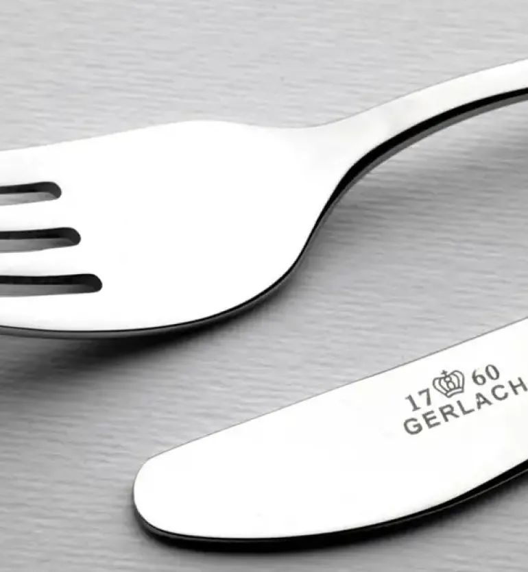GERLACH PYCHOTKI Sztućce dla dzieci 4 elementy w pudełku / połysk