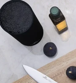 GERLACH SMART BLACK 994 Zestaw noży w bloku 6 elementów / antypoślizgowa rękojeść / 994CZARNY