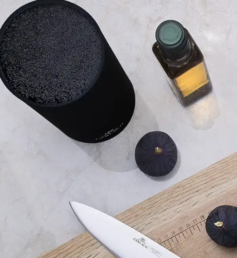 GERLACH SMART BLACK 994 Zestaw noży w bloku 6 elementów / antypoślizgowa rękojeść / 994CZARNY