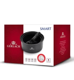 GERLACH SMART 994 Komplet 3 garnków 16/18/20 cm+ pokrywka silikonowa 18/20/22 cm / indukcja