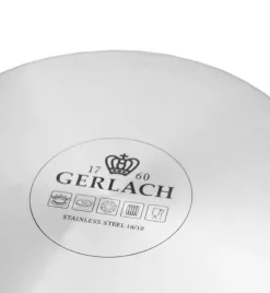 GERLACH SUPERIOR Komplet Garnki z pokrywkami 10 el + patelnie Gerlach Ambiente ThermoCoat 20, 24, 28 cm + pokrywki szklane