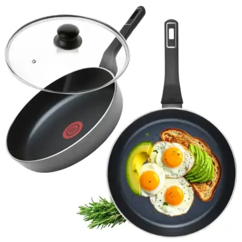 GERLACH SUPERIOR Komplet Garnki z pokrywkami 10 el + patelnie Gerlach Ambiente ThermoCoat 28, 20 cm + pokrywki szklane