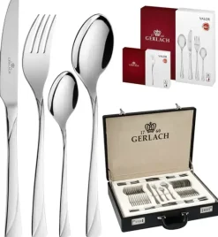 Gerlach Valor Sztućce Komplet 98 el walizka+dodatki / 18 osób / połysk