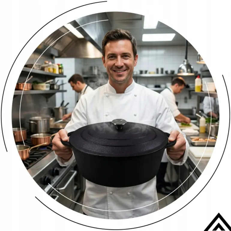 HAGE Brytfanna żeliwna 4,5 l z pokrywką Cast Iron