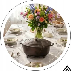 HAGE Brytfanna żeliwna 4,5 l z pokrywką Cast Iron