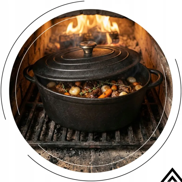 HAGE Brytfanna żeliwna 4,5 l z pokrywką Cast Iron