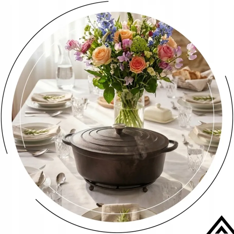 HAGE Brytfanna żeliwna 6,2 l z pokrywką Cast Iron