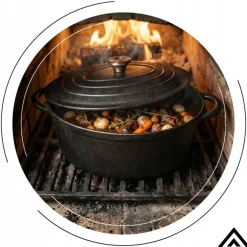 HAGE Brytfanna żeliwna 6,2 l z pokrywką Cast Iron