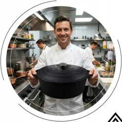 HAGE Brytfanna żeliwna 6,2 l z pokrywką Cast Iron
