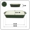 HAGE Forma do zapiekania brytfanna żeliwna 3,5 l emaliowana 32x23,5 cm / butelkowa zieleń