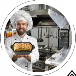 HAGE Forma żeliwna keksówka do ciasta chleba pasztetu 29 cm z pokrywką