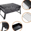 HAGE Grill przenośny węglowy kompaktowy 35x27x20 cm w walizce stalowy