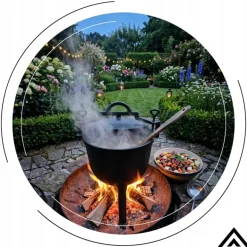HAGE Kociołek żeliwny 8 l na nóżkach Cast Iron