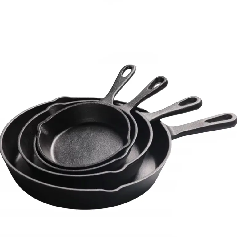 HAGE Komplet 4 Patelnie żeliwne 16/20/25,5/30 cm Cast Iron