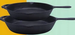 HAGE Komplet 2 Patelnie żeliwne 26,5/31 cm z uchem Cast Iron