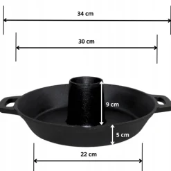 HAGE Patelnia forma żeliwna do pieczenia kurczaka 34 cm