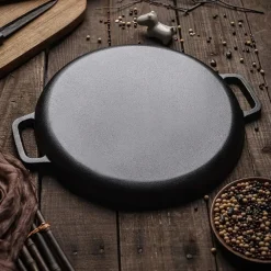 HAGE Patelnia forma na grilla ognisko do pizzy 30 cm / żeliwo