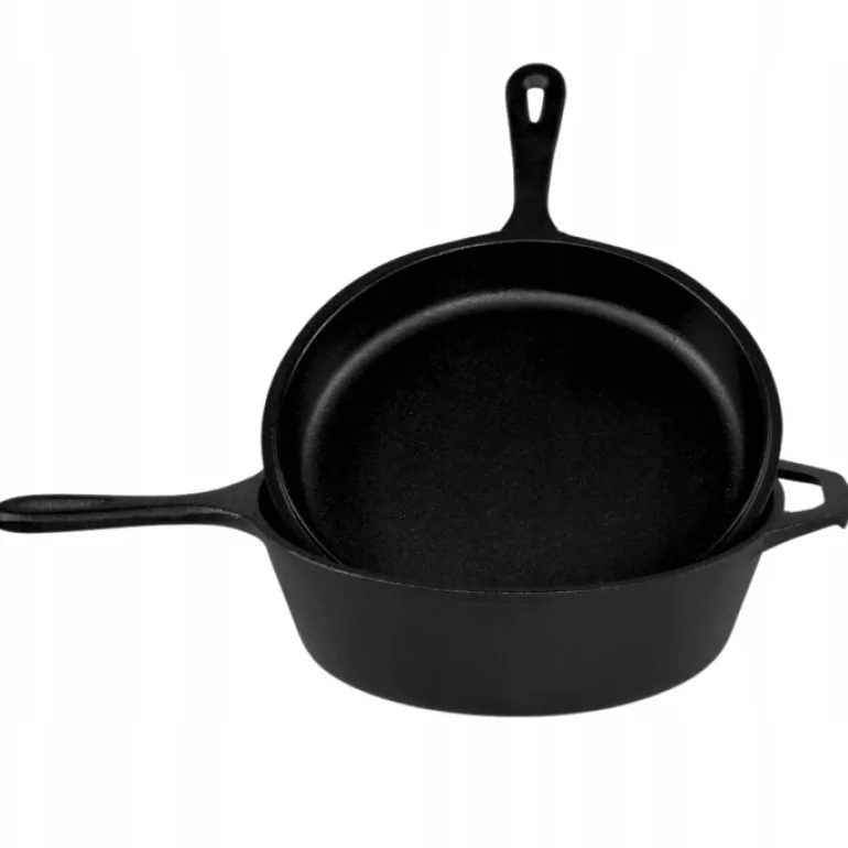 HAGE Rondel żeliwny 3w1 patelnia brytfanna 26 cm pokrywka Cast Iron