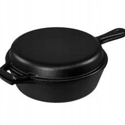 HAGE Rondel żeliwny 3w1 patelnia brytfanna 26 cm pokrywka Cast Iron