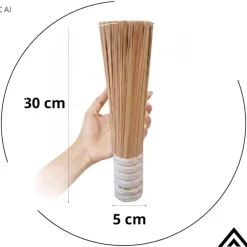 HAGE Szczotka do czyszczenia żeliwa 30 cm / drewno bambusowe