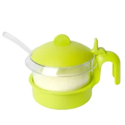 HEGA Kolorowa cukiernica z łyżeczką 450 ml / tworzywo sztuczne / mix kolorów