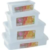 HEGA Lunchbox pojemnik prostokątny / 0,5 l / 5,5 x 14,5 x 9,5 cm / transparentny / tworzywo sztuczne