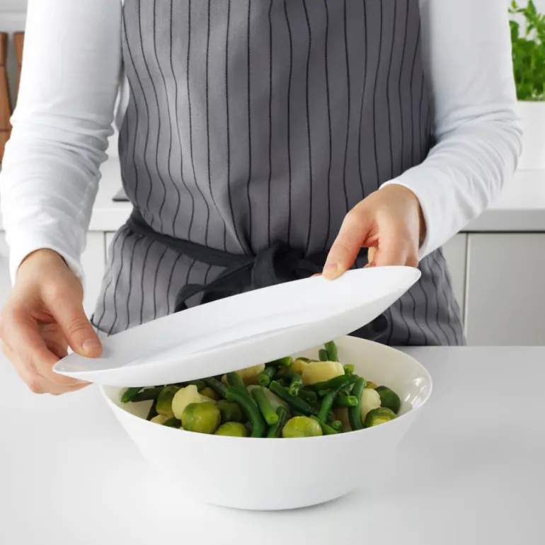 IKEA OFTAST BIAŁY TALERZ OBIADOWY 25 CM