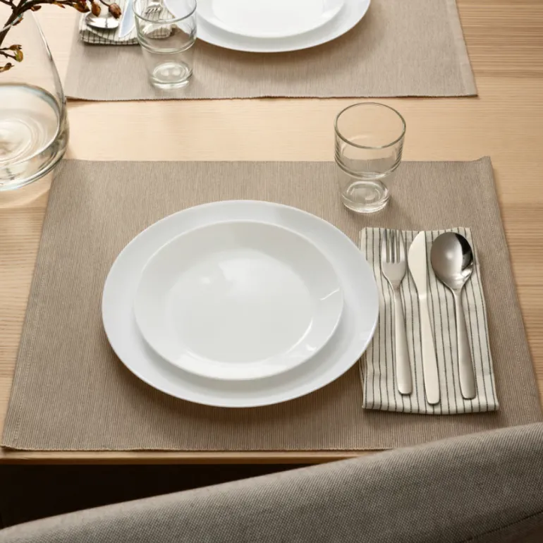 IKEA OFTAST BIAŁY TALERZ OBIADOWY 25 CM