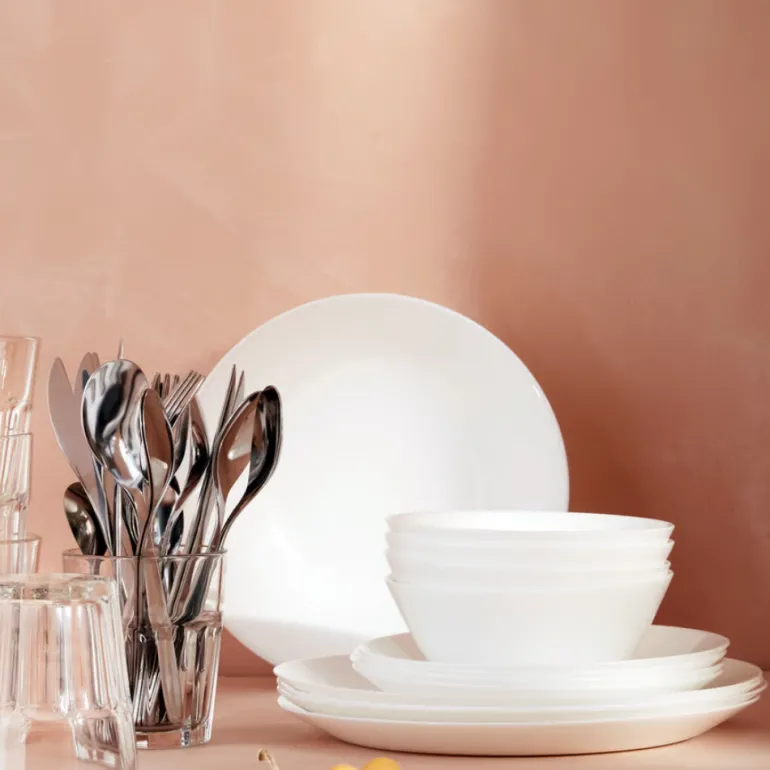 IKEA OFTAST BIAŁY TALERZ OBIADOWY 25 CM
