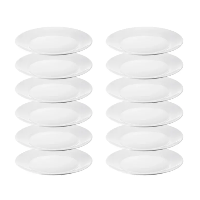 IKEA OFTAST BIAŁY 12x TALERZ 19 CM