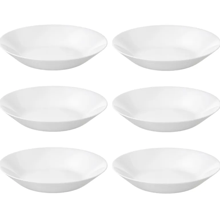 IKEA OFTAST BIAŁY 6x TALERZ GŁĘBOKI 20 CM
