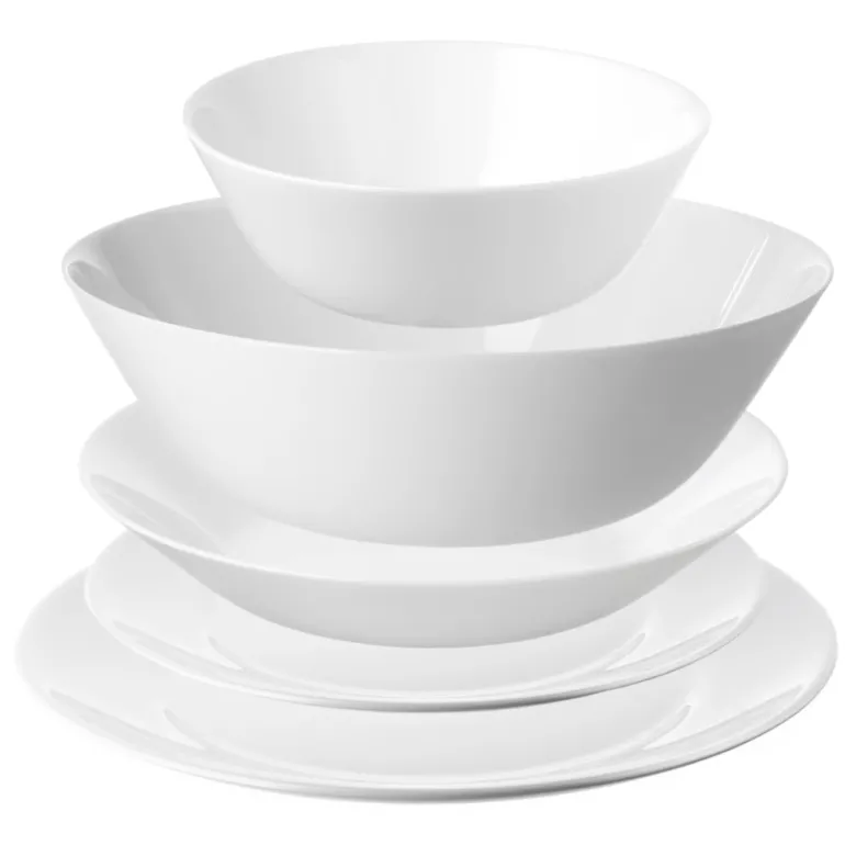 IKEA OFTAST SERWIS OBIADOWY 12/50 BIAŁY