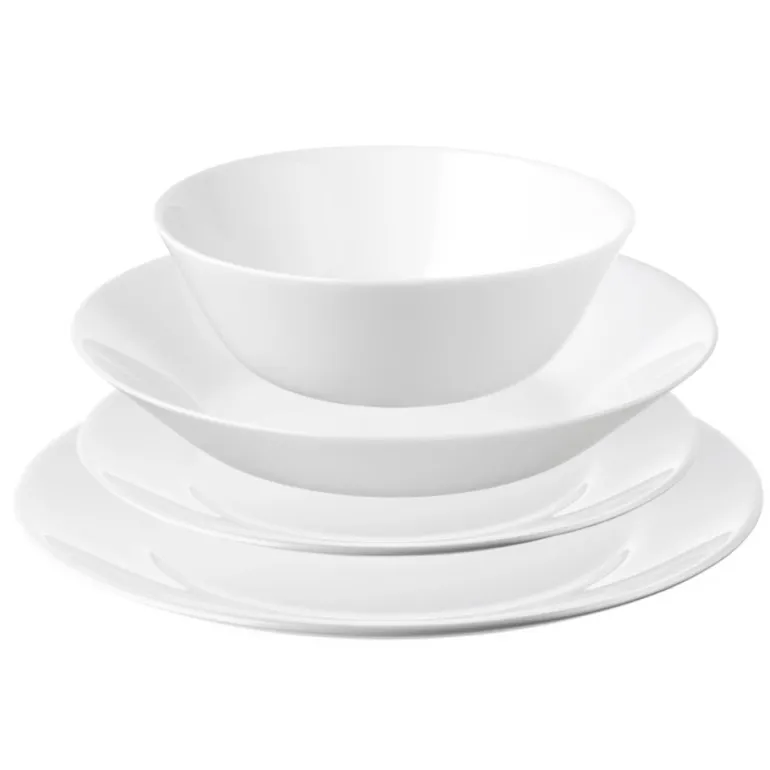 IKEA OFTAST SERWIS OBIADOWY 6/24 BIAŁY