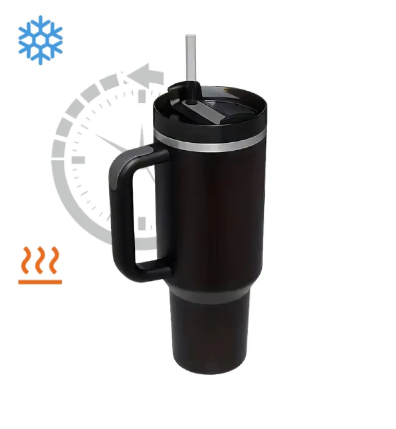IMCHEX | BLACK | Kubek termiczny 1200 ml ze słomką