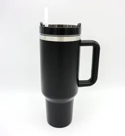IMCHEX | BLACK | Kubek termiczny 1200 ml ze słomką