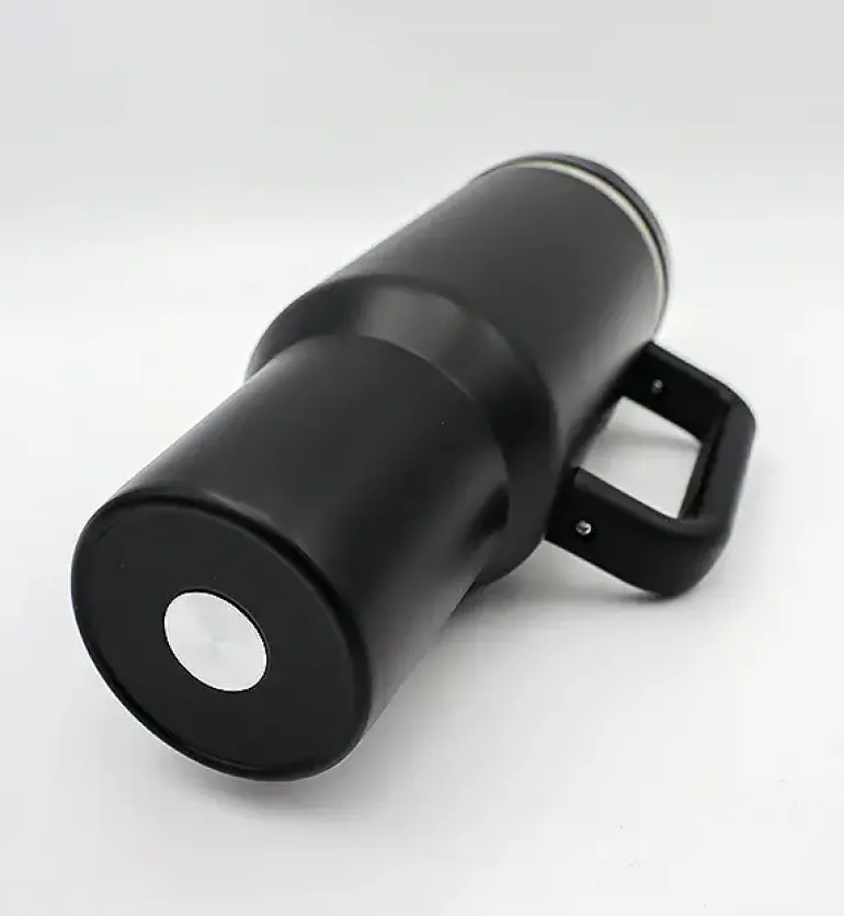 IMCHEX | BLACK | Kubek termiczny 1200 ml ze słomką + 10 szklanych słomek