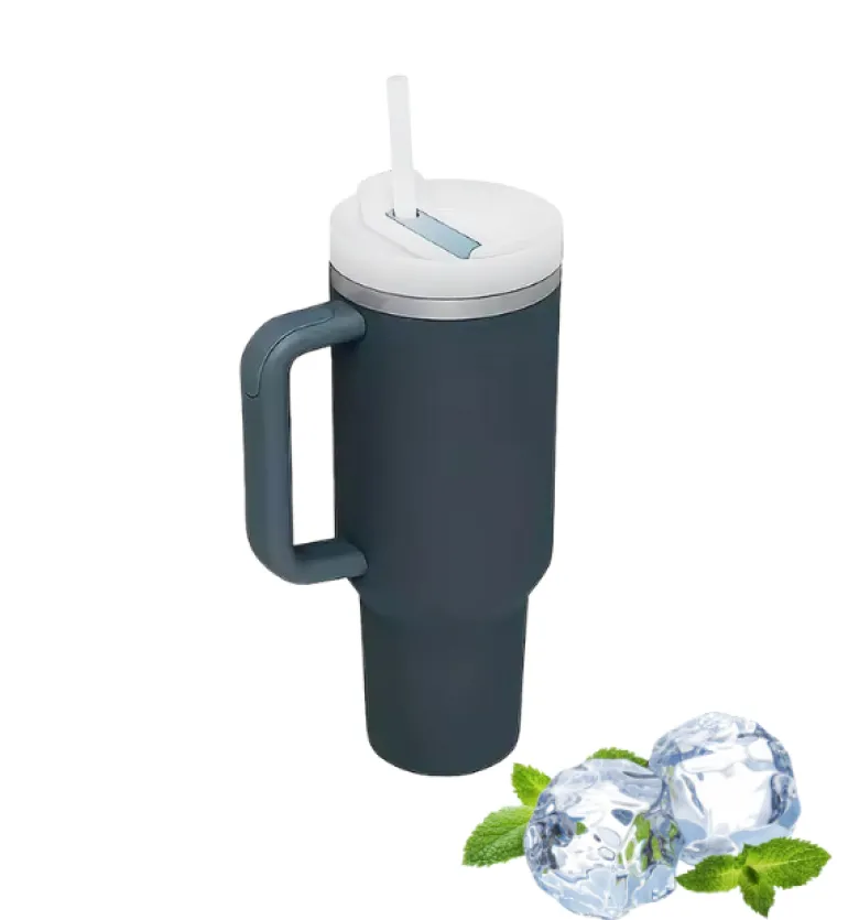 IMCHEX | CHARCOAL | Kubek termiczny 1200 ml ze słomką + 10 szklanych słomek