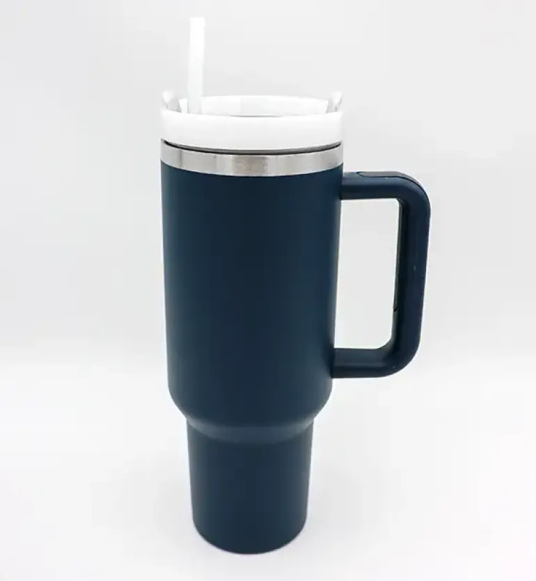 IMCHEX | CHARCOAL | Kubek termiczny 1200 ml ze słomką + 10 szklanych słomek