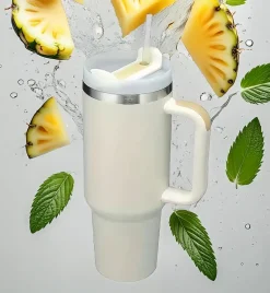IMCHEX | CREAM | Kubek termiczny 1200 ml ze słomką