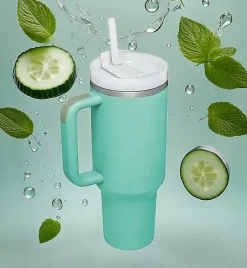 IMCHEX | EUCALYPTUS | Kubek termiczny 1200 ml ze słomką