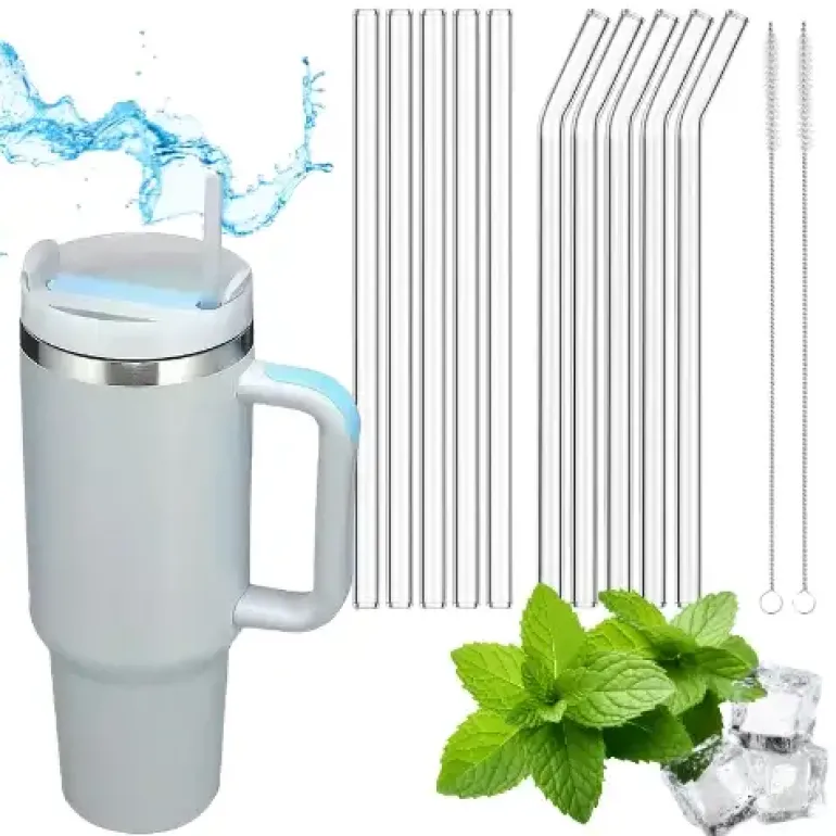 IMCHEX | FOG | Kubek termiczny 1200 ml ze słomką + 10 szklanych słomek