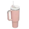 IMCHEX | PINK DUSK | Kubek termiczny 1200 ml ze słomką + 10 szklanych słomek