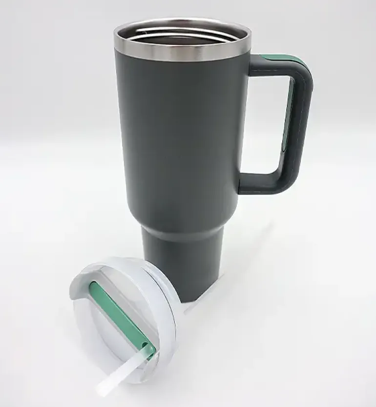 IMCHEX | STORMY SEA | Kubek termiczny 1200 ml ze słomką + 10 szklanych słomek